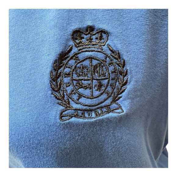 Ralph Lauren T-Shirt Blue Crest Logo Short Sleeve Casual Top - Picture 2 of 8